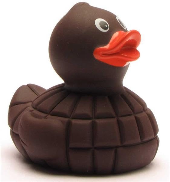 Chocolate Squeaky Ducks, 8.5 cm, Bath Duck, Gift for Sweet Tooth