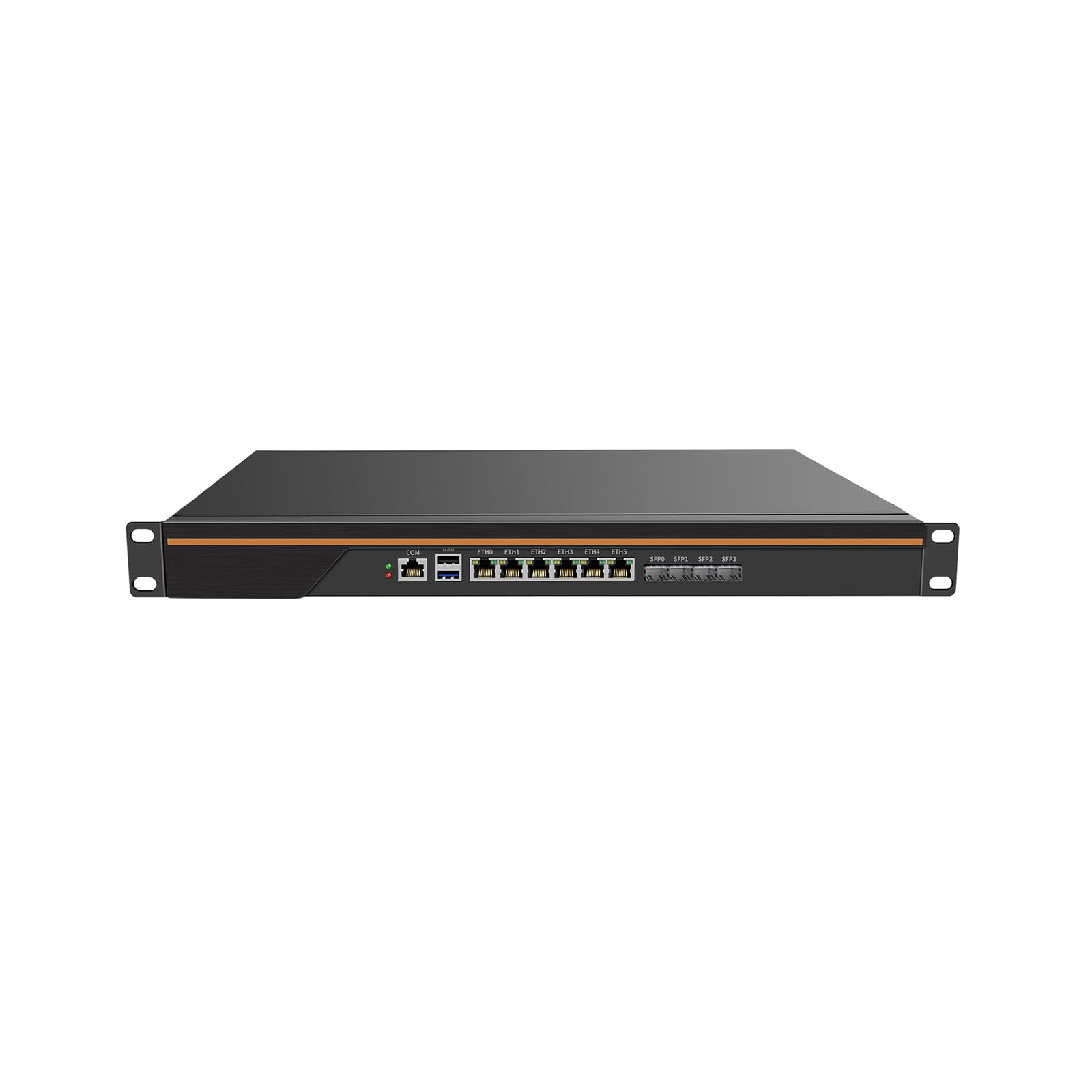 1U Firewall Appliance with QAT, PFSense, OPNsense, VPN, Router PC, PVE Server, Denverton Atom C3758, RN03, 6 x 1GbE LAN, 4 x SFP+ X553 10GbE, DPDK Support, 32G RAM, 128G SSD