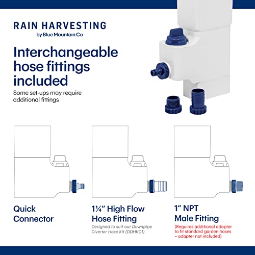 Rain Harvesting Downpipe Diverter, Rectangular Downspout Diverter With Filter For Rain Water Catching System, 2" X 3" / 3" X 4" - Slip Fit #TOP6