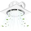 Bathroom Exhaust Fan with Light, 110 CFM, 1.0 Sones, 12.16 Ceiling Vent Fan with 20W LED Light, 3 Adjustable Color Temperatures, Ideal for Bathrooms and Toilets
