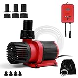 Onlit 水中ポンプ 排水ポンプ 循環ポンプ 吐出量8500L/H 最大揚程6M 20段階流量調整 外部スイッチ 海水用 電動 清水用 家庭用 通常排水/ウェーブ/フィードモード 60W DC24V 50/60Hz通用 2mホース/フィルター付き 水槽/水耕栽培/庭の灌漑/プール/お風呂 (PSB-DC-8500)