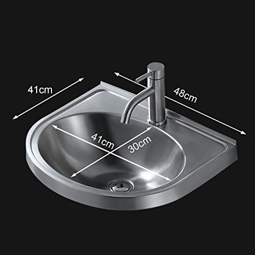 Fregadero de pared lavabo de acero inoxidable compacto para hogar 5
