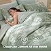 Bedsure Queen Comforter Set - 7 Pieces Floral Sage Green GentleSoft™ Bedding Sets, Queen Bed in a Bag with Botanical Flowers Winter Comforter, Sheets, Pillowcases & Shams
