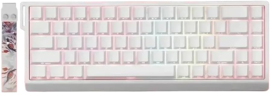 Magnetic Hot Swap Mechanical Keyboard with 8K Polling Rate Compatible with Customization Compatible with FGG ModelMAD68HE RGB White