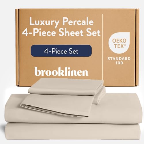 Brooklinen Luxury Percale Sheet Set - 4 Piece 100% Cotton Bed...