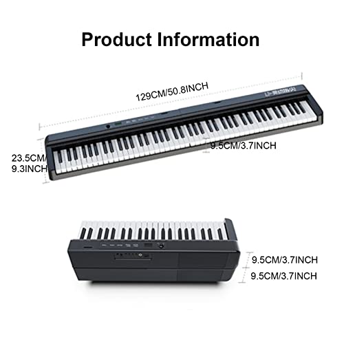 88 Touches Pliable Piano Numérique Clavier Rechargeable Piano Avec Bluetooth MIDI Portable Pleine Grandeur Tactile Électrique Piano Intégré Double Haut-parleurs for Les Débutants - Les Beatles, Paul McCartney, John Lennon, RIngo Starr, George Harrison 88 Touches Pliable Piano Numérique Clavier Rechargeable Piano Avec Bluetooth MIDI Portable Pleine Grandeur Tactile Électrique Piano Intégré Double Haut-parleurs for Les Débutants – Image 8