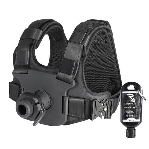 IRONPULSE® | Gilet Zavorrato per Fitness e Crossfit, Compatibile con Pesi Ø50mm – Max 80 kg – Con 2 Blocca Pesi e Magnesio Liquido – Forza e Resistenza per Allenamento