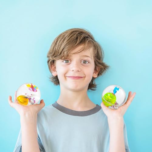 Image of LED Flashing Bouncing Ball for Kids, Fun Toy for Toddlers and Kids, Transparent Water Filled Rubber, Pack of 3
