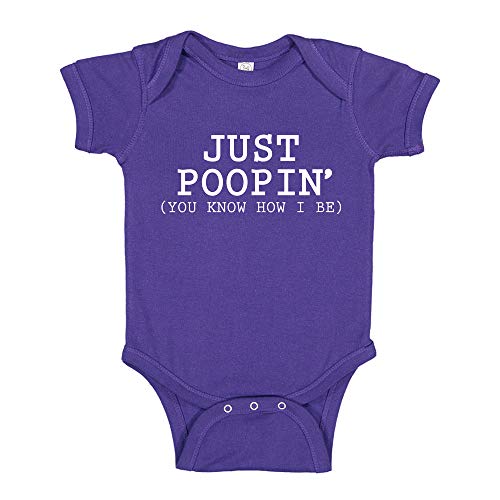 Image of Just Poopin You Know How I Be Baby Bodysuit/Toddler T-Shirt Funny Quote