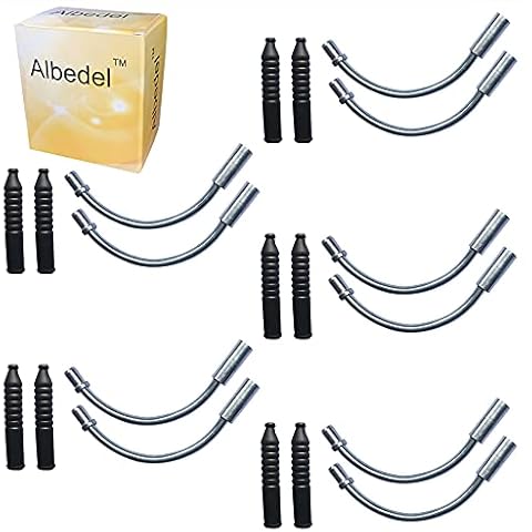 Albedel 10 PCs 110° Liner V Brake Noodle Cable Guide Pipe Rubber Boot Bicycle Cycling Set Cover