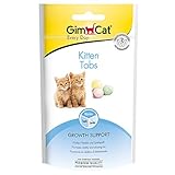 LIEFERUMFANG: 1 Beutel 40g GimCat Kitten Tabs, Leckerli speziell für junge Katzenbabys ab der 6. Woche