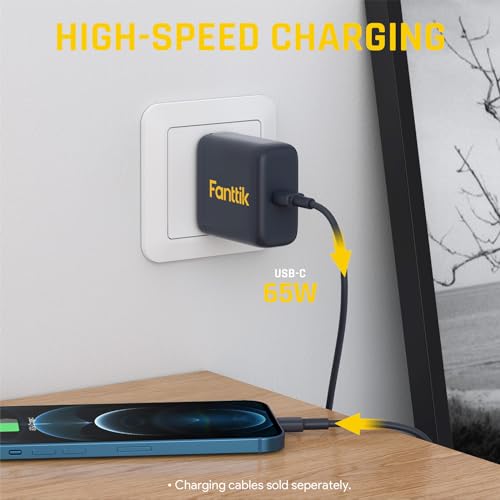 Fanttik PD 65W Fast Charger USB-C Port Fast Charger for T8 APEX Jump Starter