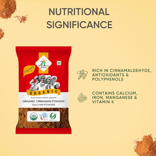 Image of 24 Mantra Organic Cassia Powder /Dalchini Powder- 100gms | Pack of 1 | 100% Organic | Chemical Free & Pesticides Free | Unadulterated