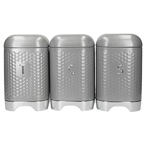 Botes de Almacenaje de Acero para Te, Café y Azúcar Lovello de KitchenCraft Cover