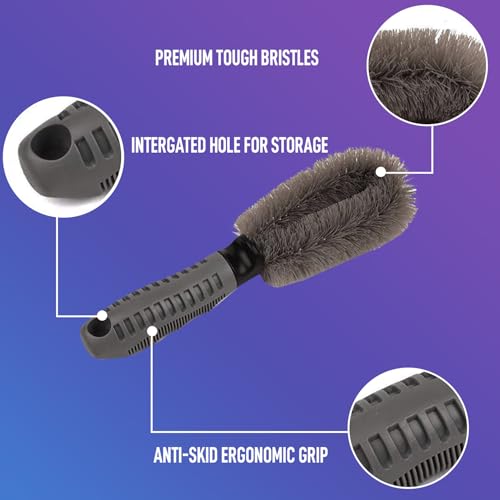 Image of iWagon- 3 Pcs Bike Chain Cleaner Car Tyre Cleaning Wheel Tire Rim Scrub Brush,Chain Brush Wash Useful Car Truck Motorcycle Bike Washing Cleaning Tool