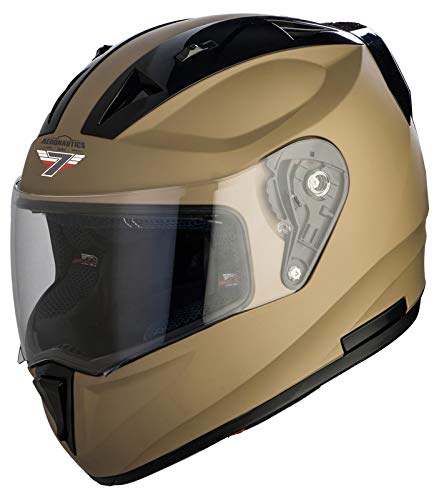 Steelbird SA-1 7Wings Aeronautics Full Face Helmet in Matt Finish (Large 600 MM, Matt Desert Storm with Plain Visor)