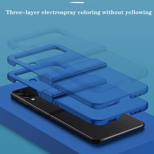 Byiuihs Designed For Samsung Galaxy Z Flip 4 Phone Case Blue, Shockproof Protection Cover Pc Hard Shell Phone Cases For Z Flip 4 5G 2022 Protective Case Cover (Blue) #TOP6