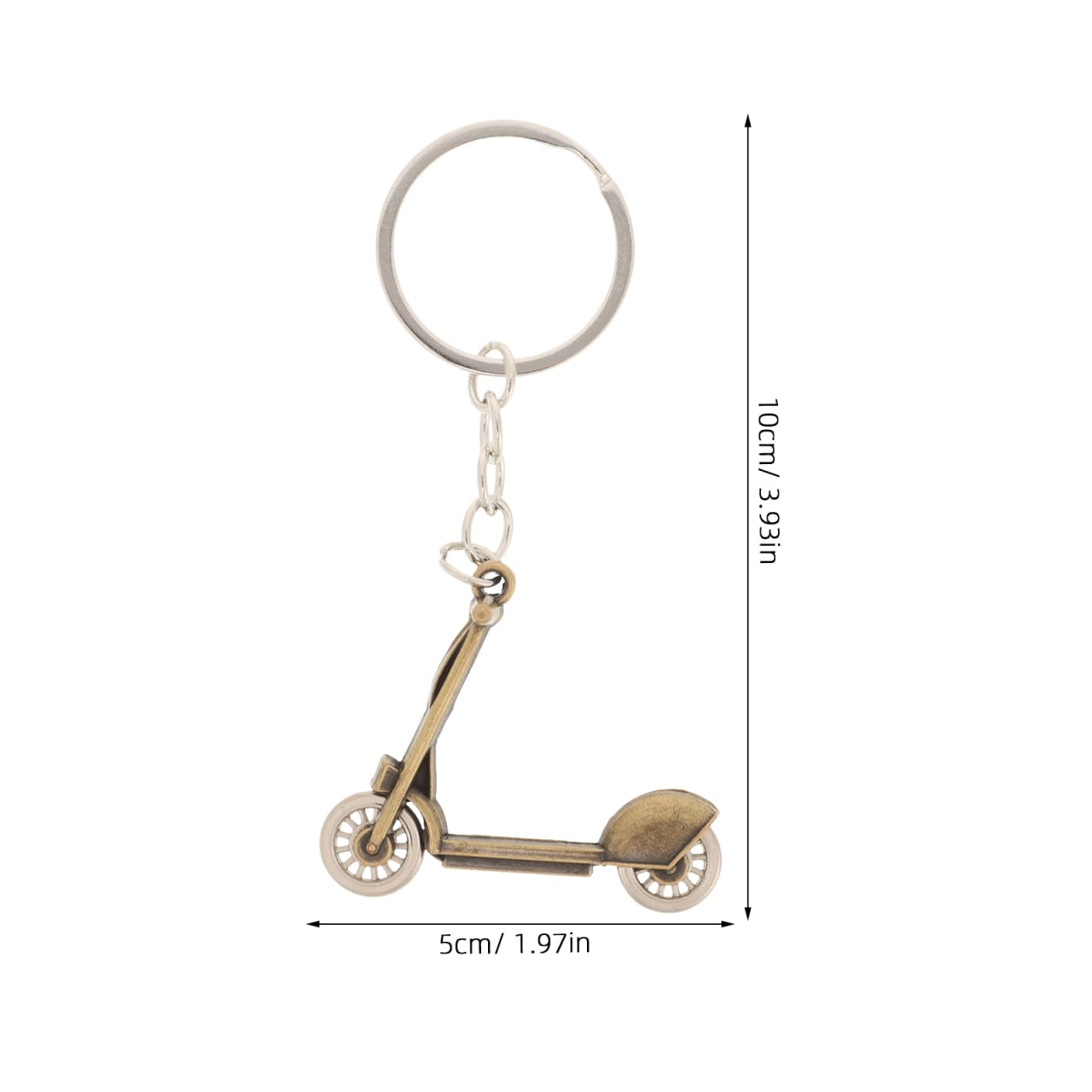 UPKOCH Portachiavi mini monopattino in metallo resistente, decorazione versatile per portachiavi e chiavi, design creativo e finiture curate, accessorio regalo di Natale per ragazza