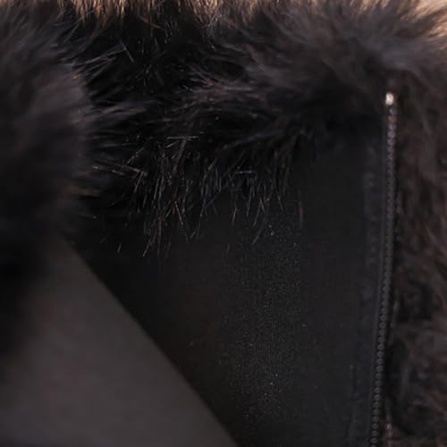 Girls Boots Warm Mid Calf Winter Boots Kids Soft Plush Lining Fur Collar with Zipper Snow Bootie Indoor Outdoor Shoes for Girls with Waterproof Non Slip Sole4