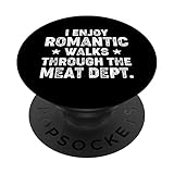 Lustiges Fleischliebhaber-Design für Grillfans PopSockets Klebender PopGrip