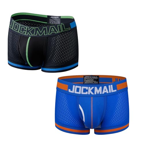 JOCKMAIL 2 Pack/PCS Men's Mesh U Pouch Underwear Mens Underwear Briefs Boxer Briefs Breathable Underpants Pants Trunks