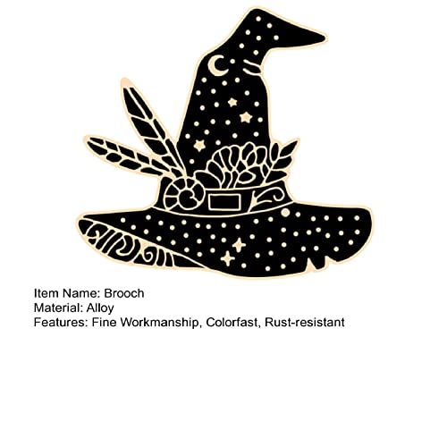 Kasituny Broche de roupas joias realistas alfinetes de lapela góticos exclusivos Preto