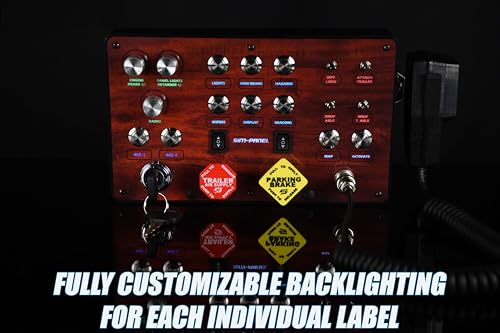 Image of Classic 2 Button Box for ATS /ETS2 (American Truck Simulator /Euro Truck Simulator) (Premium Woodgrain Finish with CB Communications)
