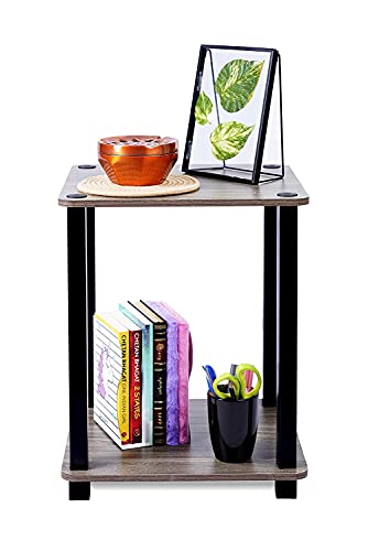 Image of Ash & Roh 2-Tier End Table Adjustable Storage Shelf, Modern Night Stand, Sofa Table for Small Space, Living Room, Bed Room. (2 x 2 End Table)