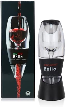 Vintner’s Friend Wine Aerator By Pronto Bella with Unique Aeration Design, Red Wine Aerator Pourer for Enhanced Flavor and Smoother Finish, Easy to Carry Wine Pourer, Gift for All Wine Lovers