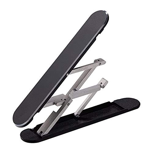 prendre タブレットスタンド iPad 折りたたみ スティック型 スリム 軽量 角度調節 縦置き 横置き 持ち運び 粘着テープ 両面 貼り付け 薄型 コンパクト おしゃれ シンプル タブレット スマホ （ブラック） PR-STICKTAB-BK