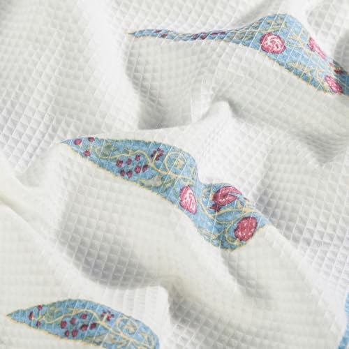 Image of haus & kinder Regalia Waffle Bath Towel | Honeycomb Bathing Towels | 100% Cotton Towel for Men, Women | Gym Towels, Spa Towel | Ultra Absorbent Towel | 160 GSM | Blossom Whisper White | 70x150cm