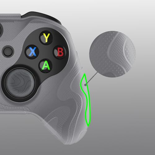 Image of PlayVital Mountain Range Edition Silicone Cover for Xbox Elite Wireless Controller Series 2, Clear White Anti-Slip Controller Skin for Xbox Elite Series 2 Core with Thumb Grips