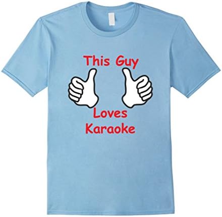 This Guy Loves Karaoke T Shirt - Male 2XL - Baby Blue