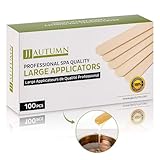 Natural Birch Wood Wax Applicators for Hair Removal - Professional Spa Quality - Biodegradable, Eco-friendly Spatulas (Large Sticks 100 pcs)
