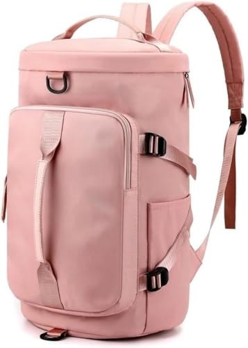 Bolsa Mochila luxo Executiva Unisex Grande Impermeável de Viagem e Academia Esportiva com Alça Transversal Multifuncional,Mochila Expansivel para Avião com Compartimentos PREMIUM (Rosa)