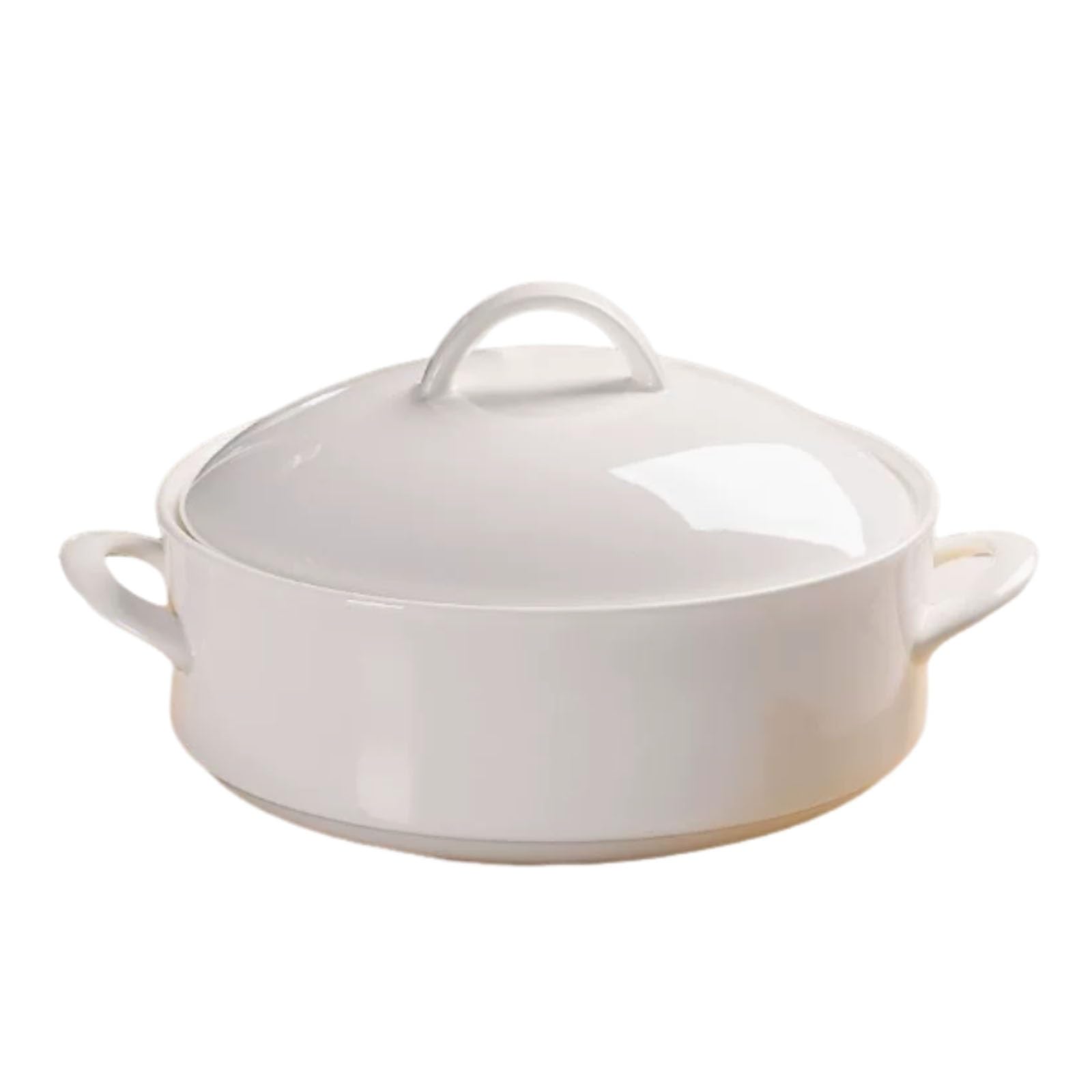 Sopera de cerámica para cenas familiares cuenco de porcelana con tapa para mesa