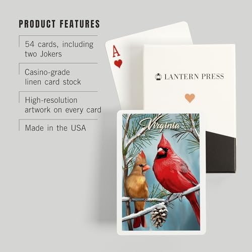 Lantern Press Virginia, Naipes Póker 52 Cartas para Adultos miniatura 3