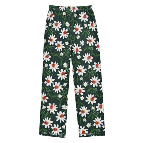 Daisy Ladybug Boys Long Pants Soft Trousers Elastic Waist Kids Lounge Bottoms with Pockets S-XL