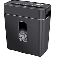 Koreal Paper Shredder for Home Use, 6-Sheet Cross-Cut Shredder,P-4 Higher Security,Small Document Shredder for Office,Paper Shredder Heavy Duty with Jam Proof,3.04-Gal Bin