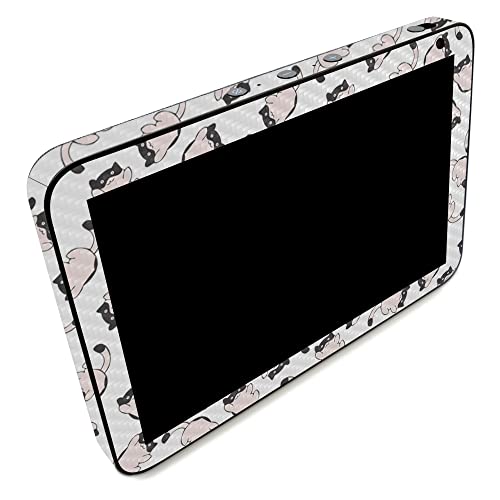 Image of MightySkins Carbon Fiber Skin Compatible with Amazon Echo Show 8 (Gen 2) - Raining Cats | Protective, Durable Textured Carbon Fiber Finish | Easy to Apply | Made in The USA
