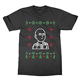Saitama Christmas Ugly Sweater T-Shirt (Black, L)