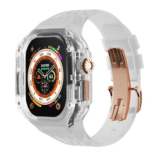 Bracelet Apple Watch Ultra 49mm sport et coque transparente de protection pour iWatch Mod Kit