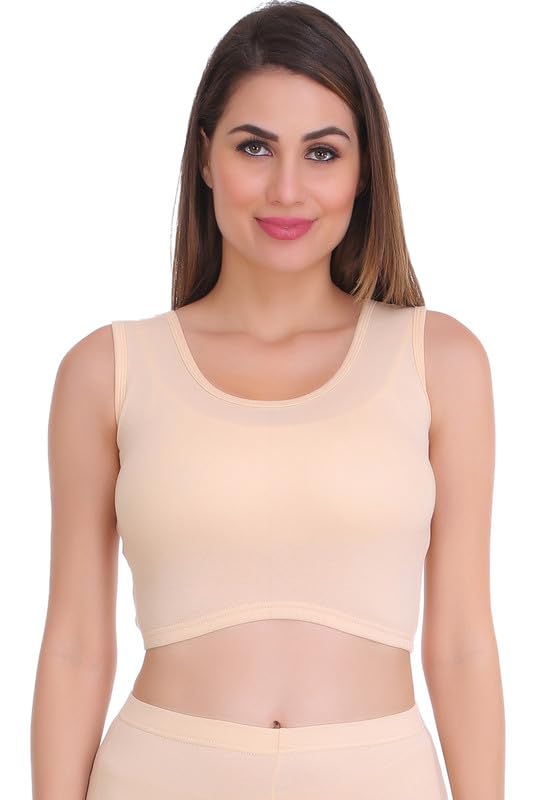 selfcare Women Solid Polycotton Round Neck Sleeveless Innerwear Thermal Top-picture-19
