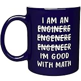 NM NEXTMUG Sarcasm Engineer Gifts Engraved Engineering Coffee Mug I'm An Engineer Good With Math Fun