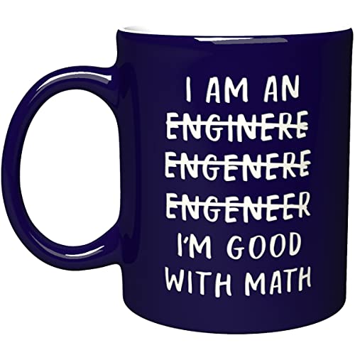 Nm Nextmug Sarcasm Engineer Gifts Engraved Engineering Coffee Mug I'm An Engineer Good With Math Funny Inspirational Tea Mothers Fathers Day Gift Cup For Bonus Grand Mom Dad #TOP6