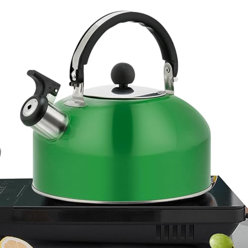 Bollitore per tè fischiante in acciaio inossidabile - Bollitore da cucina con becco fischio, bollitore ergonomico | Teiera bollitore fischiante per casa, ufficio, ristorante, bollitore