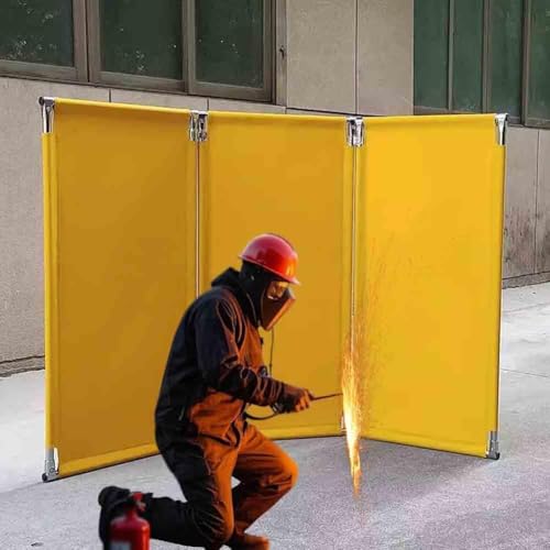 Générique Bâche de soudage en Rouleau, ignifugée, imperméable, résistante à l'usure et revêtue de Silicone, avec Cadre métallique. Rideau de soudage Industriel avec prote