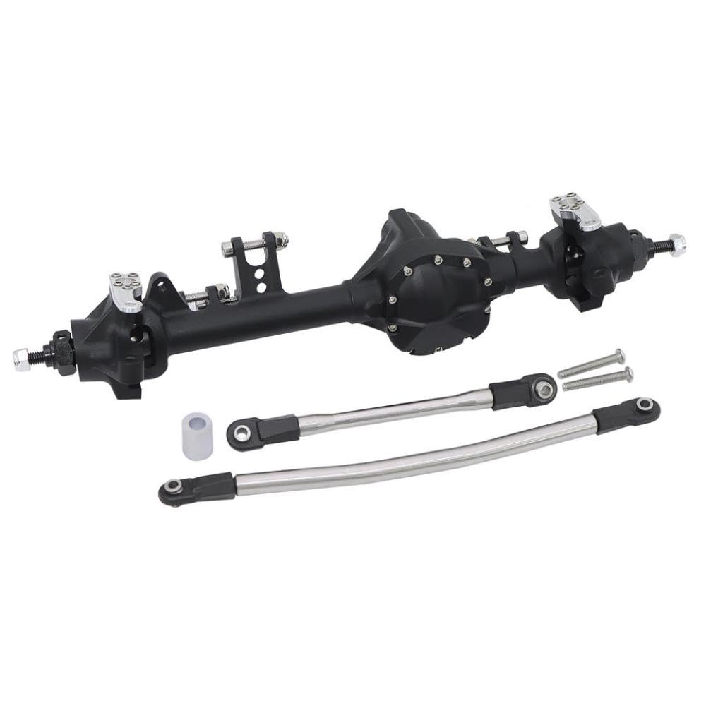 Aluminum Solid Axle Offset Wheel Hub Construction Set Compatible with 1 10 Scale RC Crawler Models Fits II and VS4 10 Rock Parts(Silver Set)