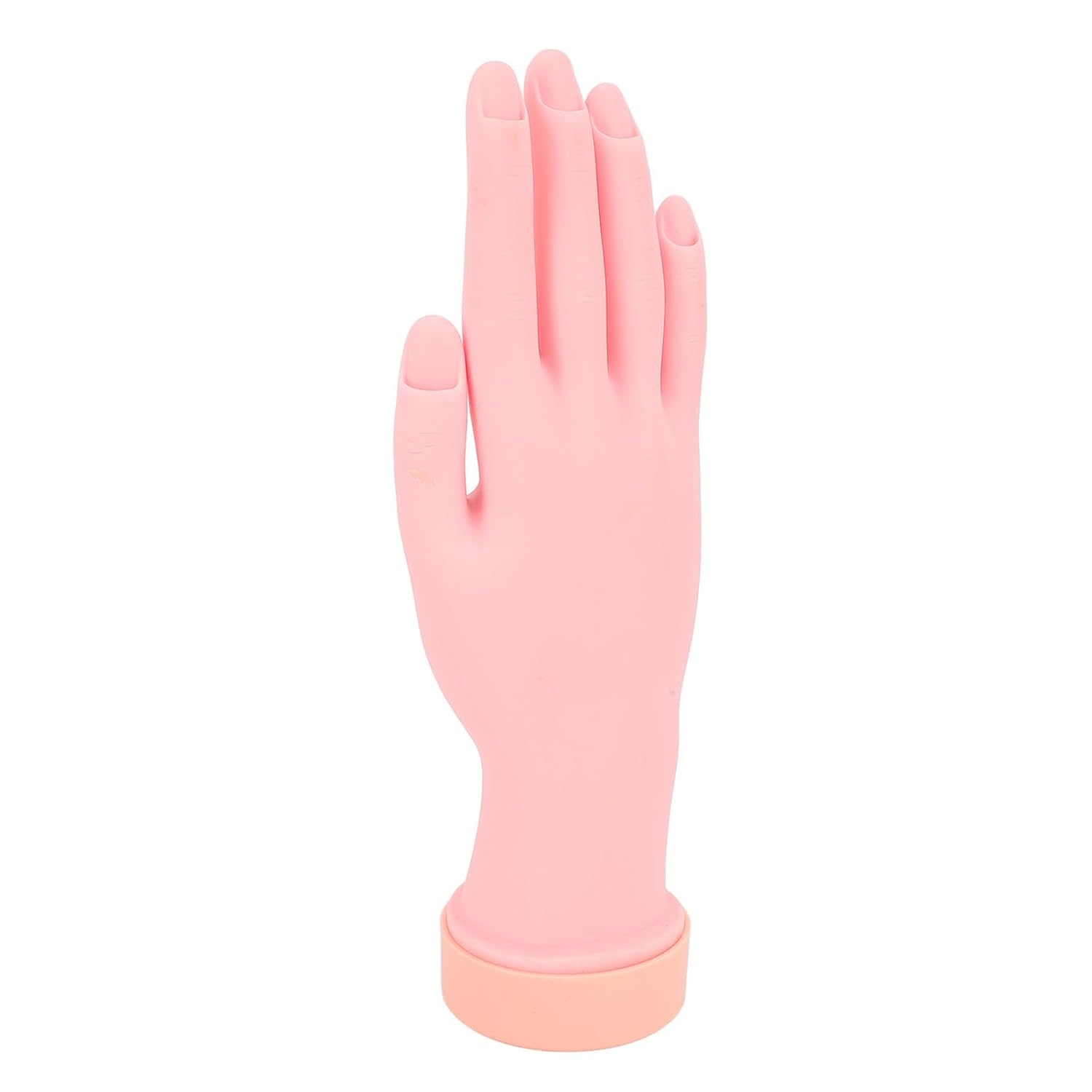 Nail Practice Hand Model, Embedded Nail Grooves, Bendable Nails Tips Art Trainer Hand for Props Displaying