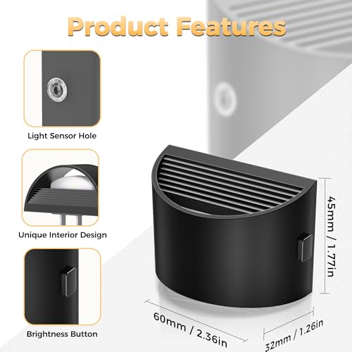 image for DORESshop LED Night Light[2 Pack], Night Lights Plug into Wall, 3 Leve